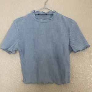 Shein Baby Blue Crop Top